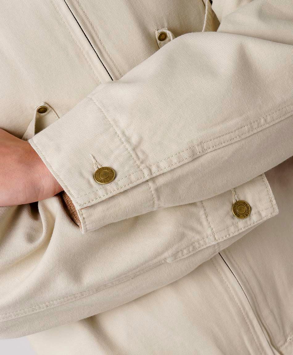 Campera mujer canvas cuello corderoy