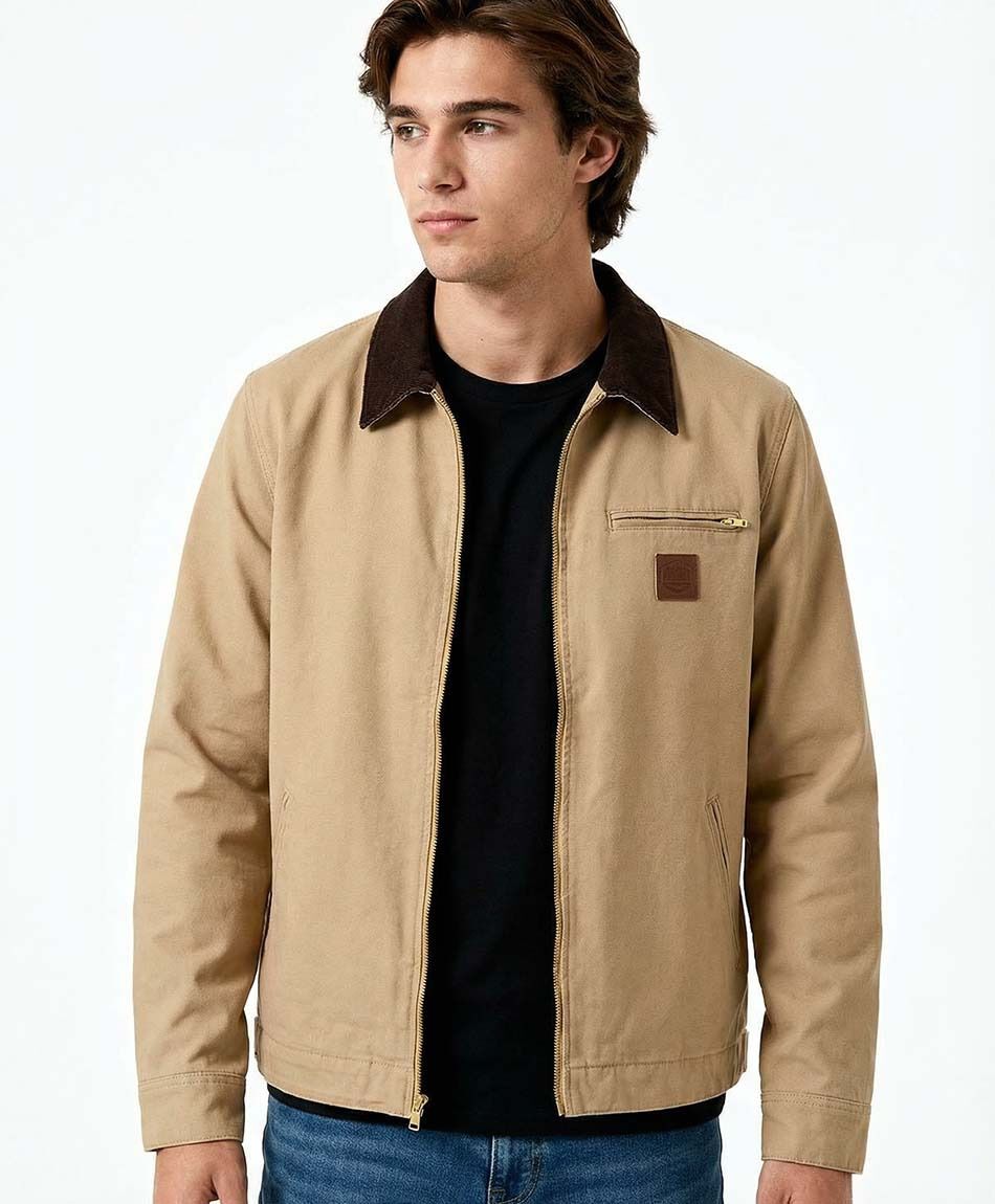 Campera hombre canvas light brown