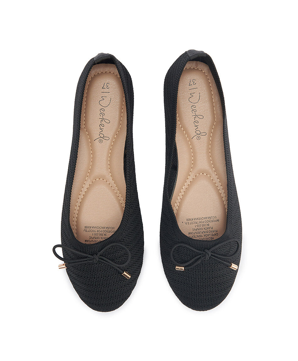 Ballerina mujer tejida negra