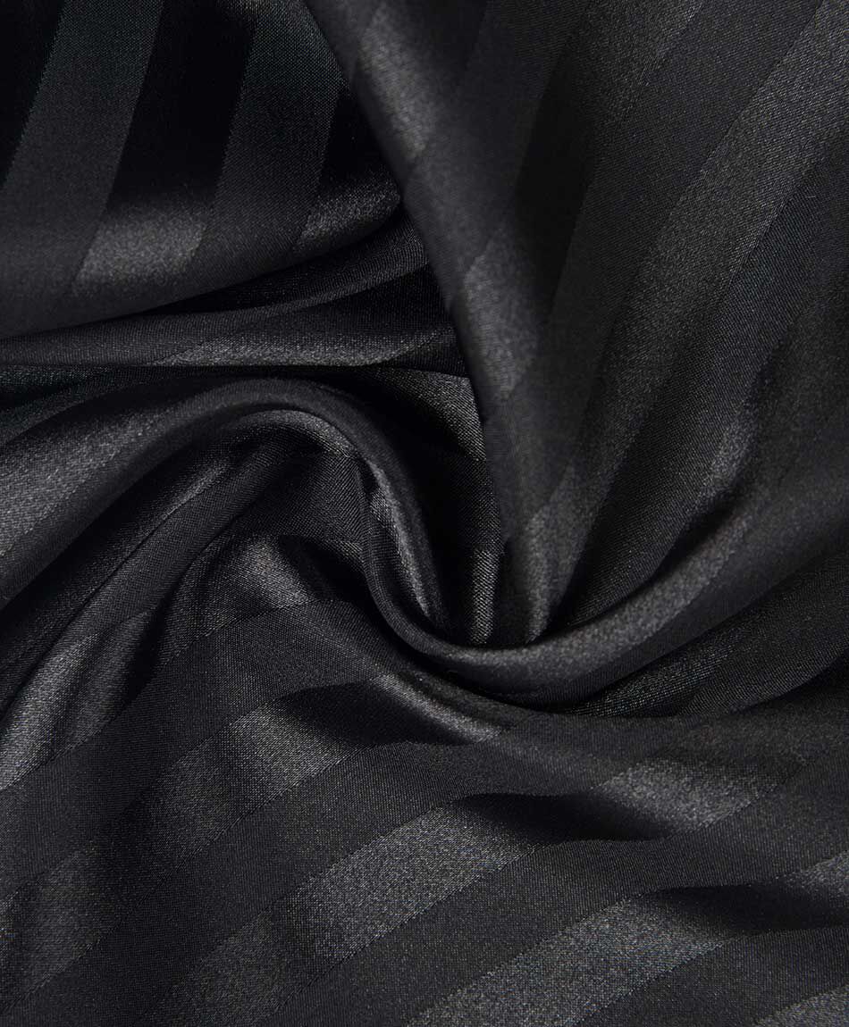 Pijama mujer camisero  sat&iacute;n rayas negro