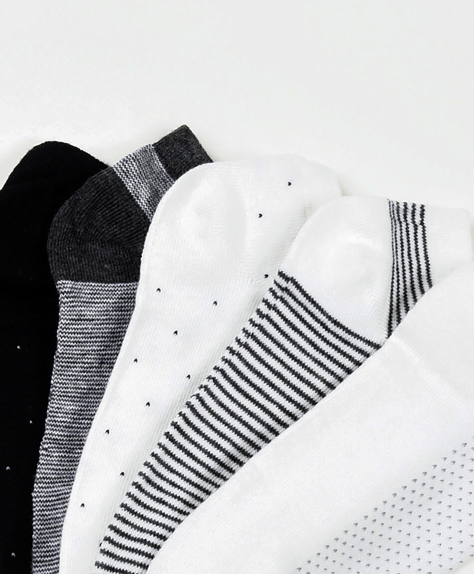 Pack 5 medias mujer puntitos y l&iacute;neas