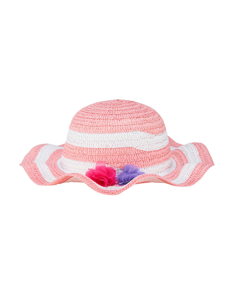 Sombrero ni&ntilde;a l&iacute;neas flores