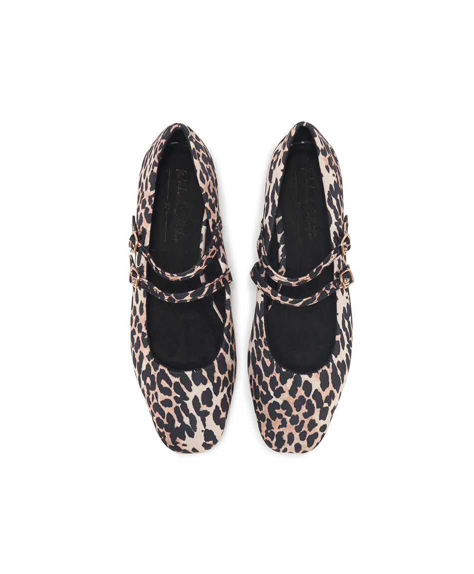 Ballerina mujer mary jane animal print
