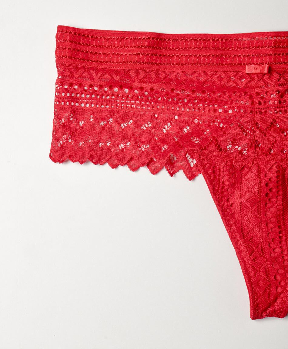 Pantaleta mujer encaje zig zag