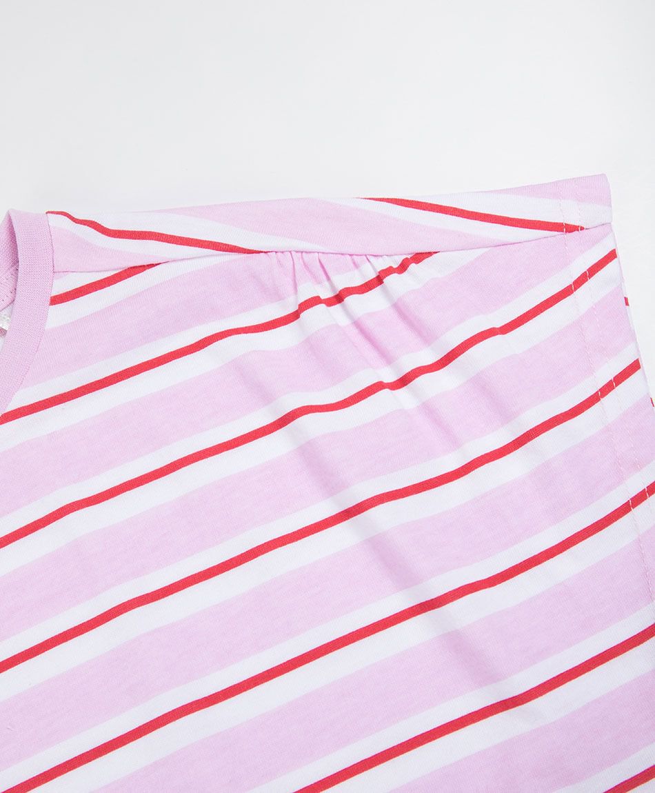Remera ni&ntilde;a l&iacute;neas lazos