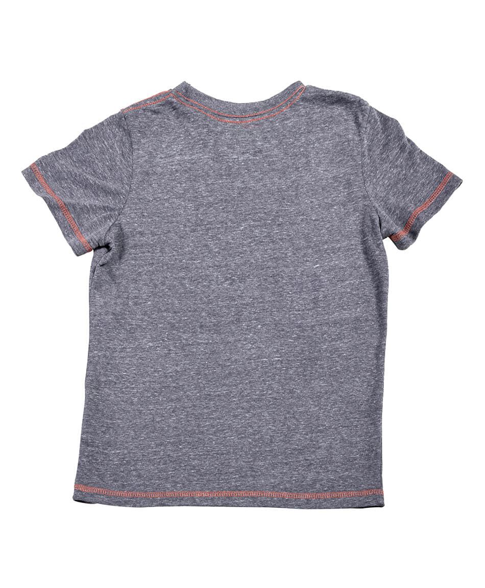 Polera melange estampada