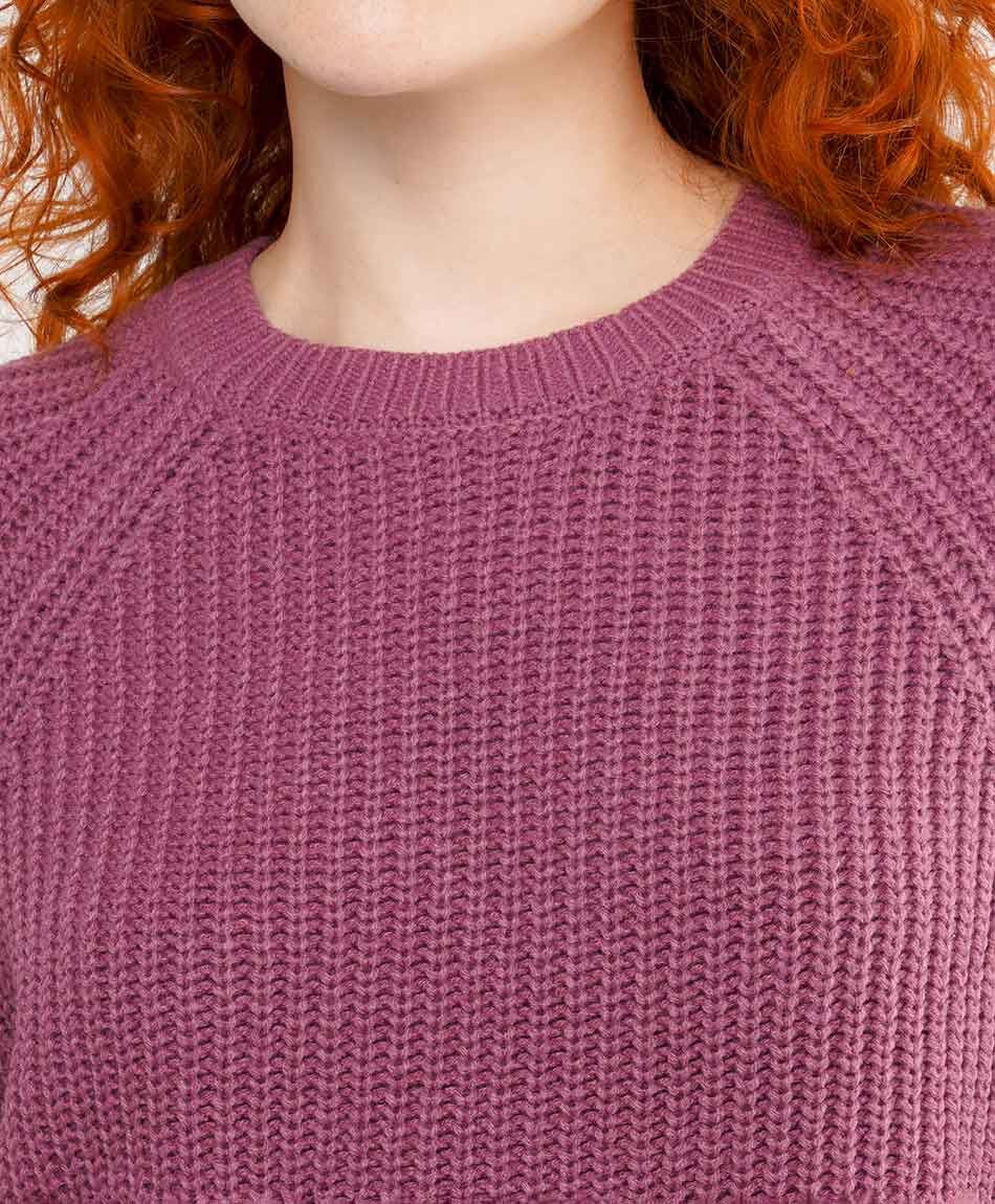 Sweater mujer punto ingl&eacute;s pink