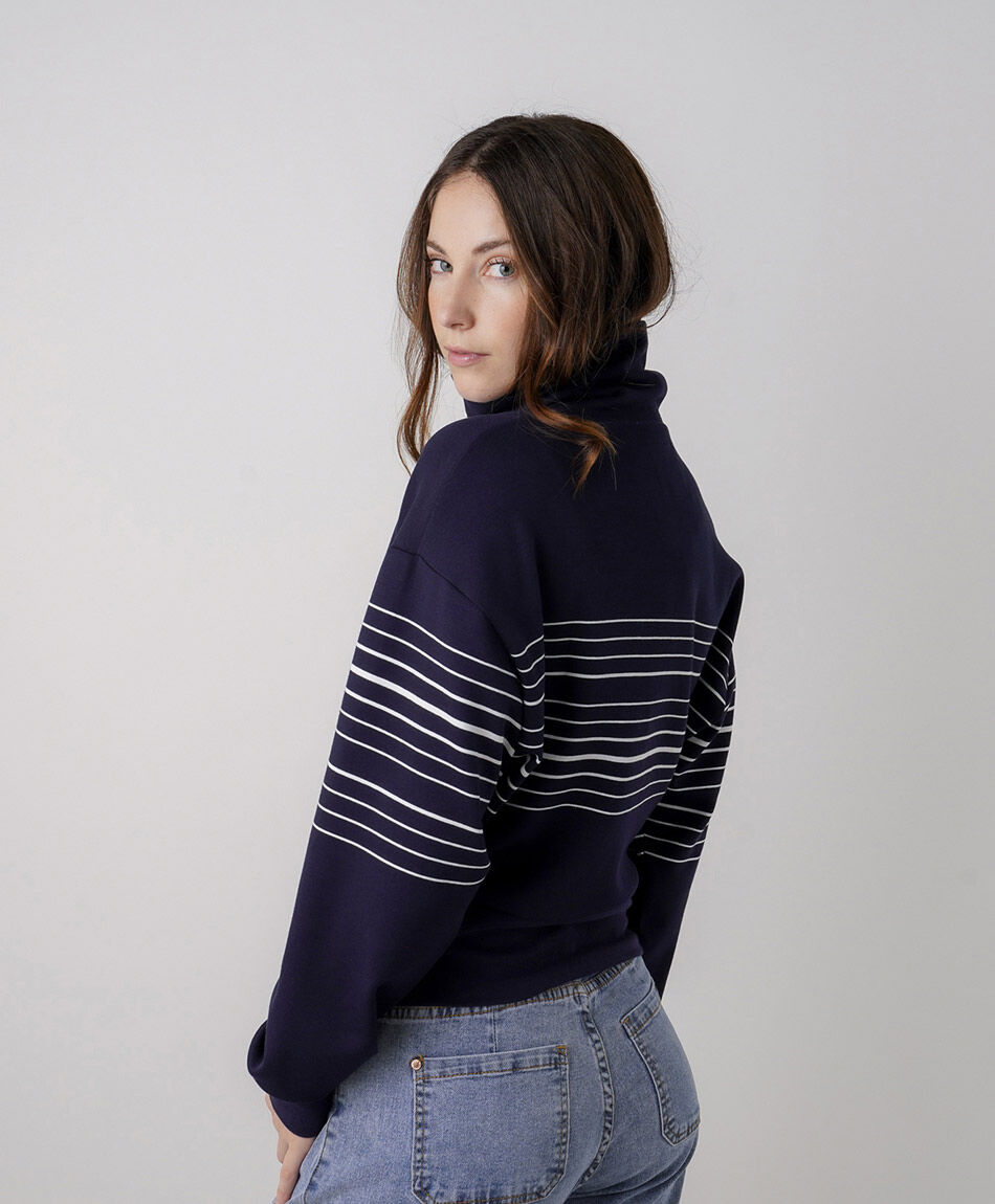 Campera mujer lineas crop