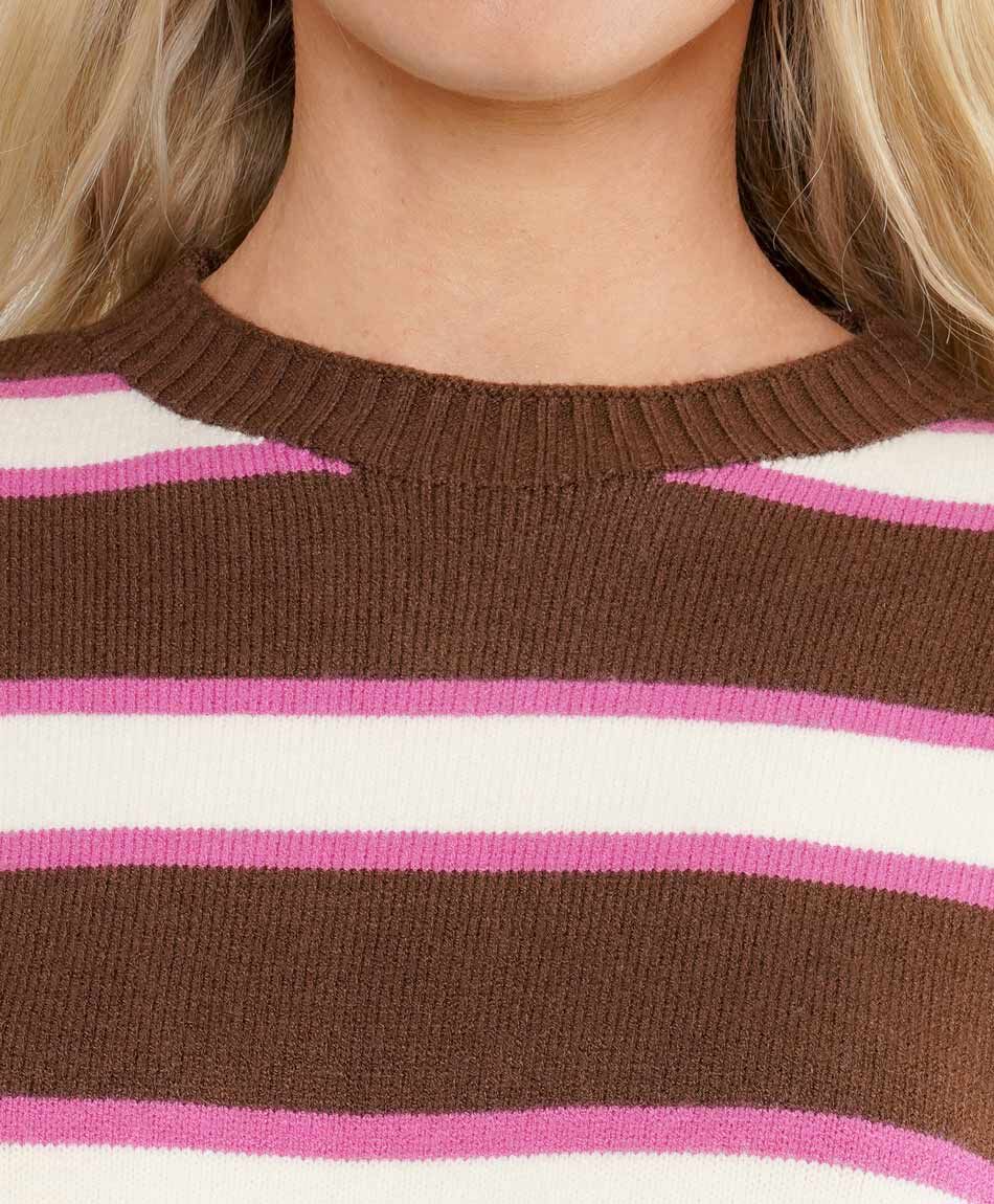 Sweater mujer rayas contraste
