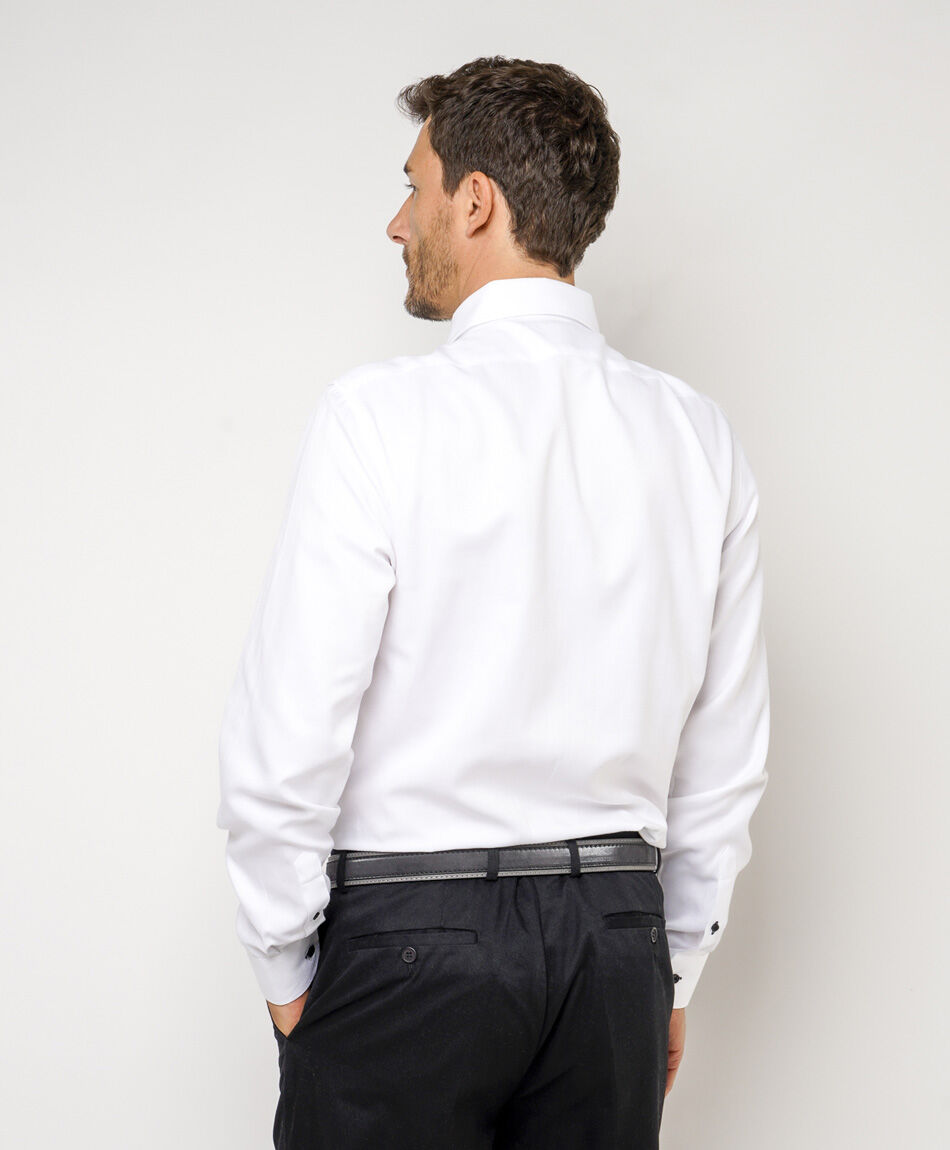 Camisa hombre botones negros