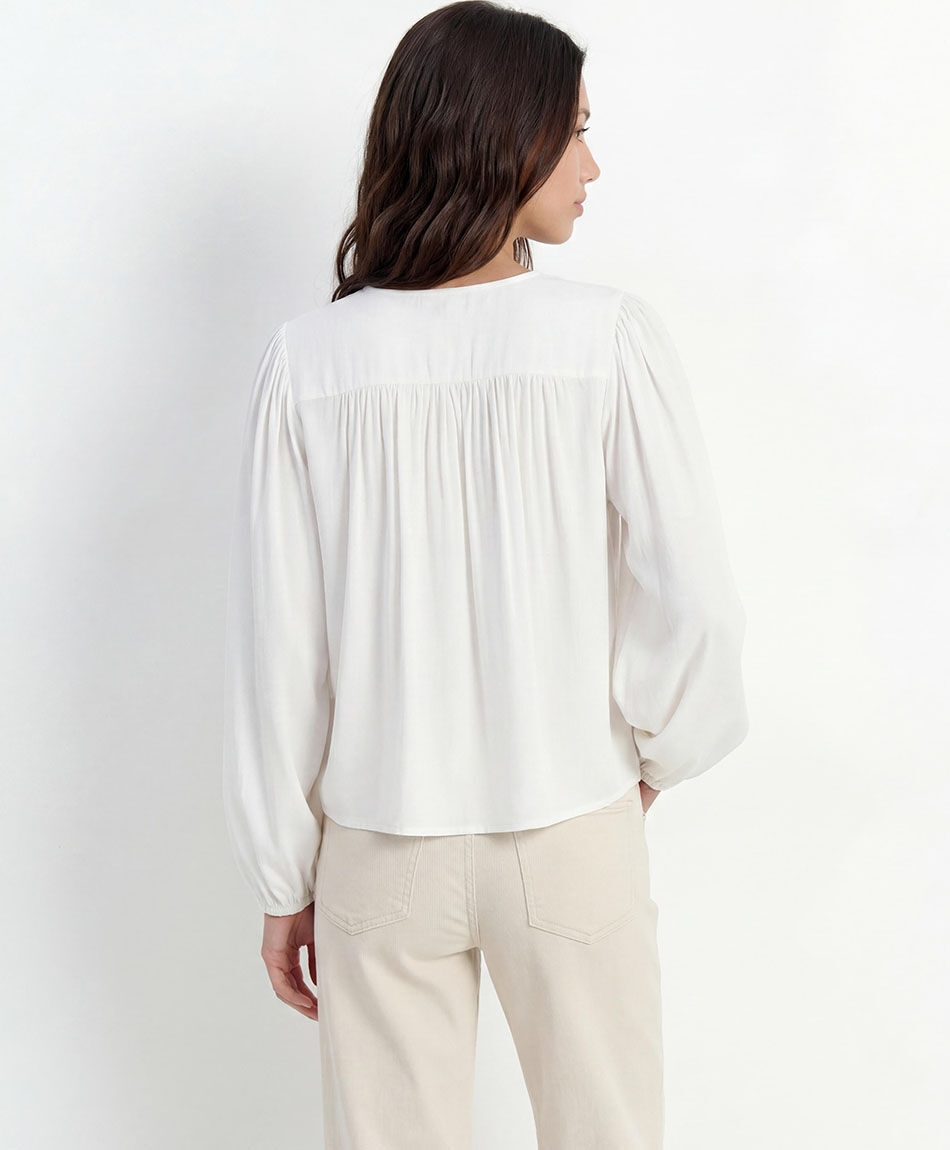 Camisa mujer manga globo