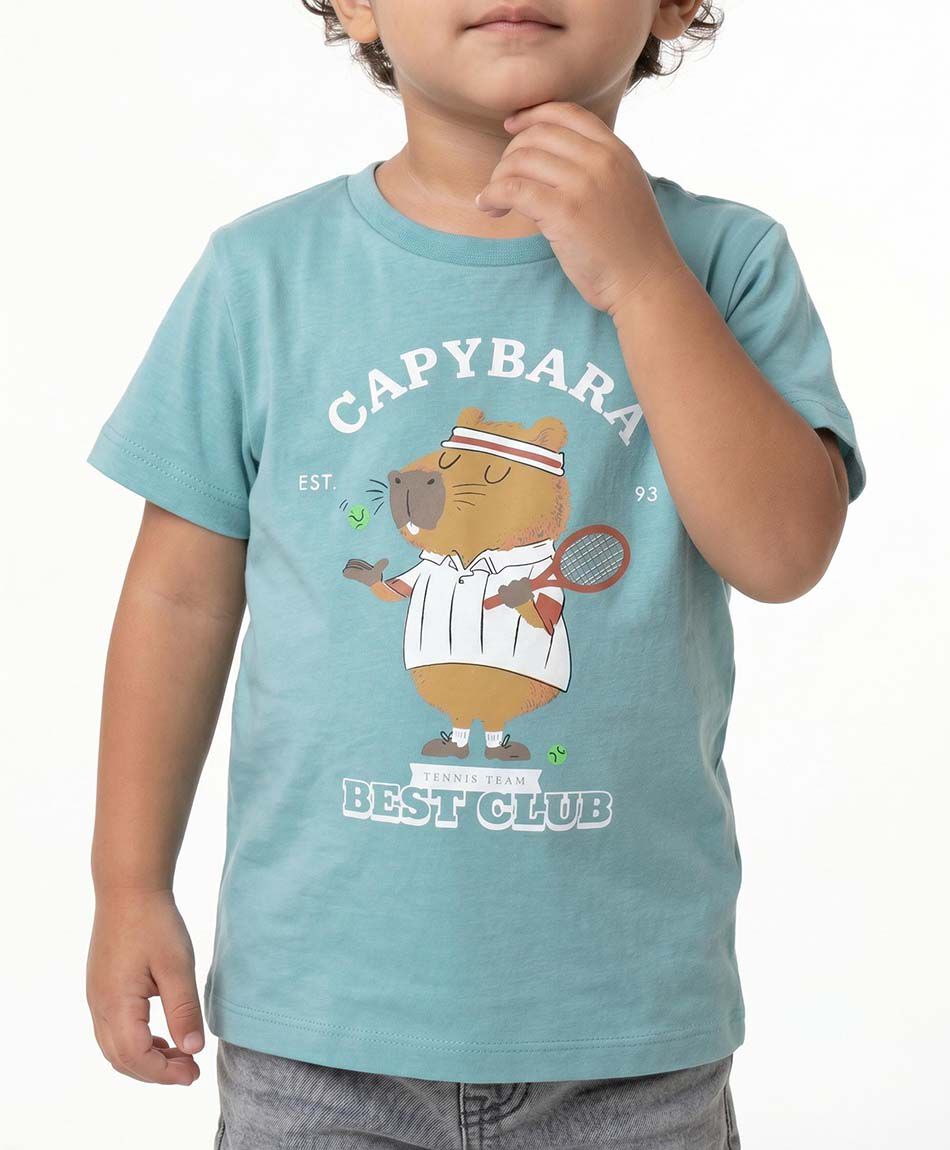 Remera beb&eacute; capibara tenis