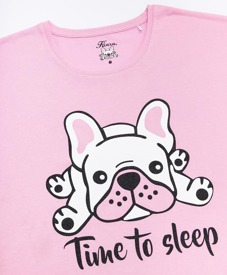 Pijama mujer rayas bulldog rose