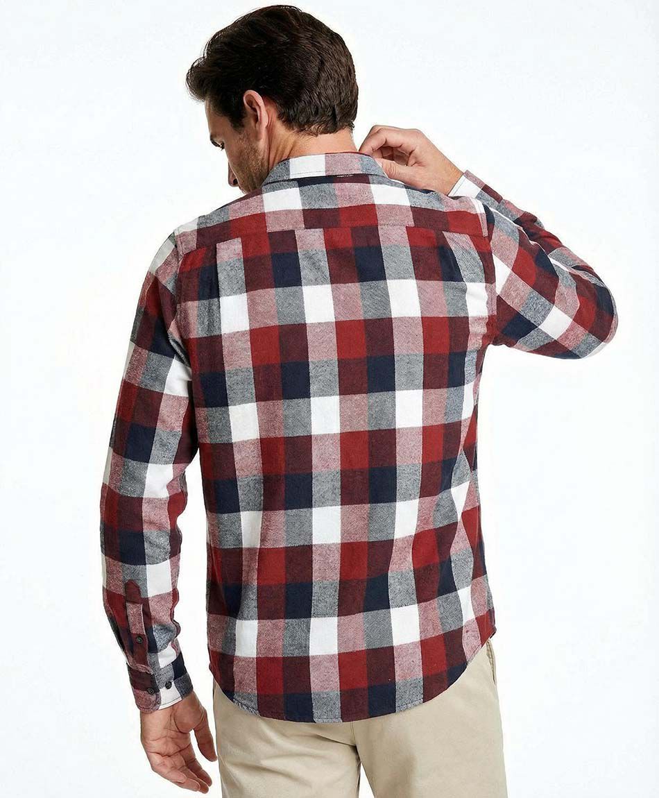 Camisa hombre franela roja