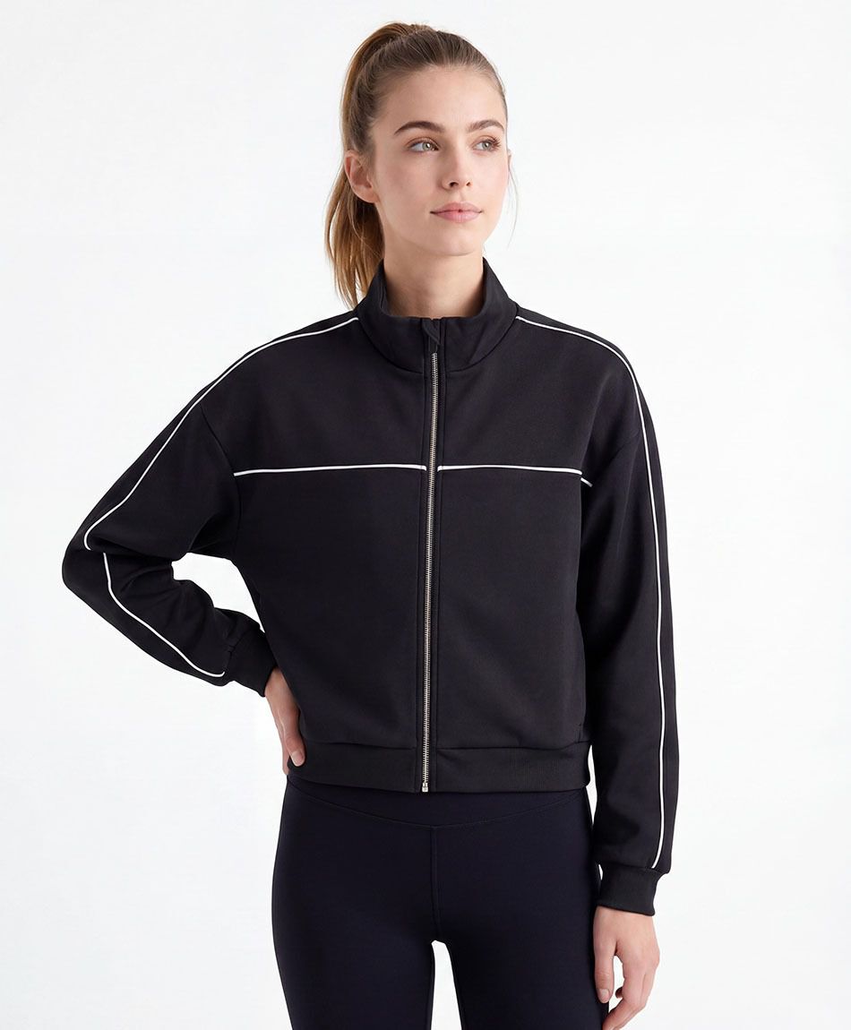 Buzo deportivo mujer l&iacute;neas blancas