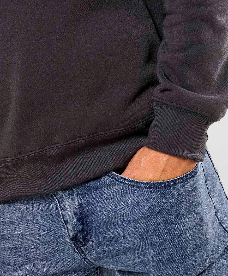 Buzo hombre doble estampado calavera