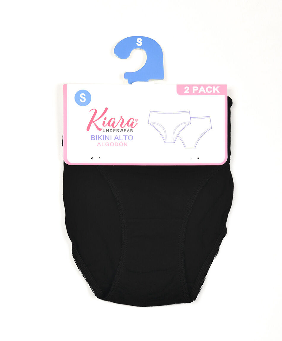 Pack 2 bombacha mujer bikini lisos