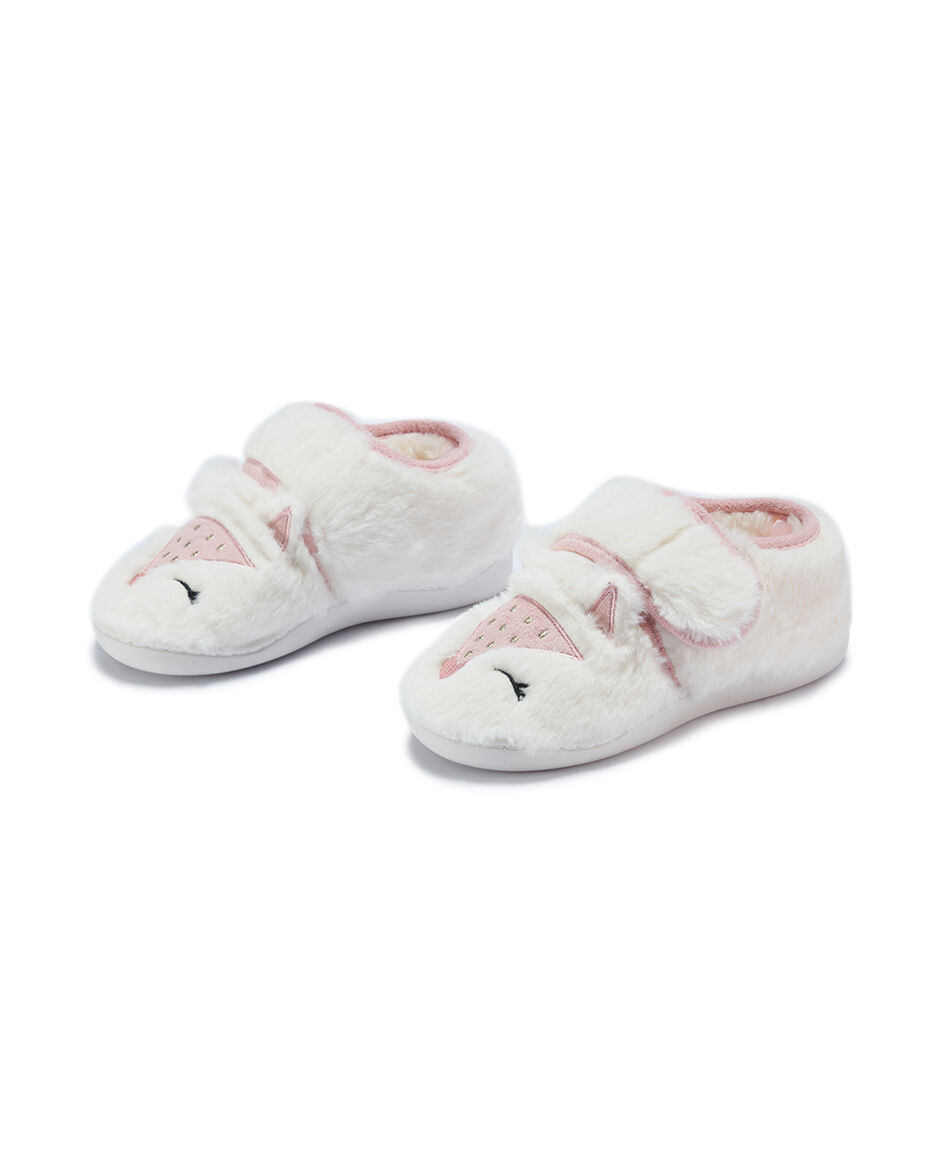 Pantufla ni&ntilde;a velcro little fox