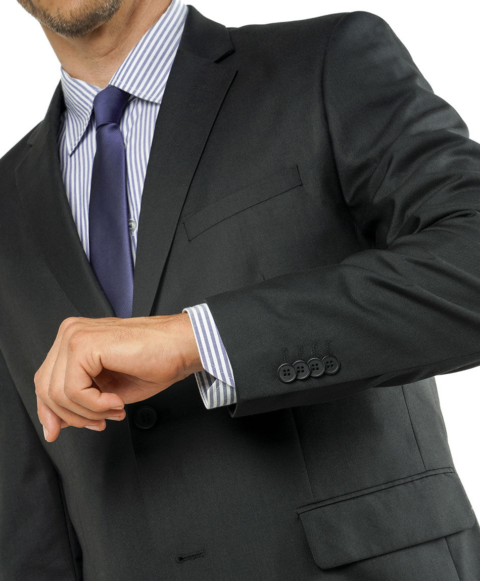 Campera de vestir hombre negra