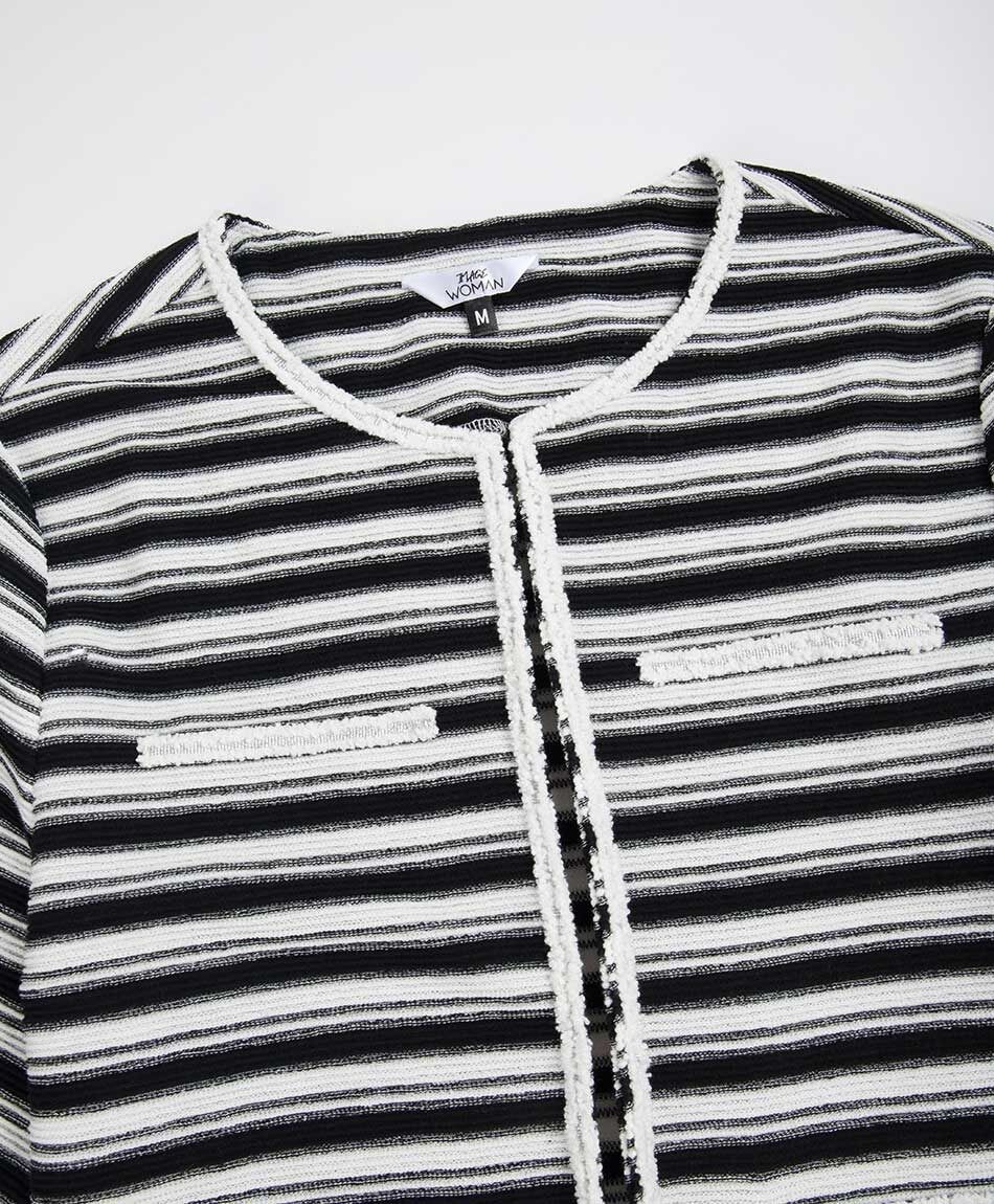 Campera mujer lineas crop