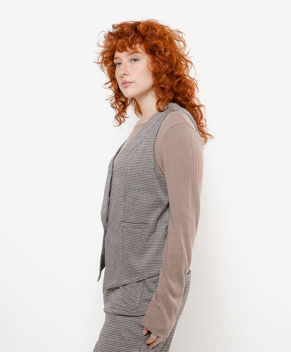 Vest mujer dise&ntilde;o vintage rayas