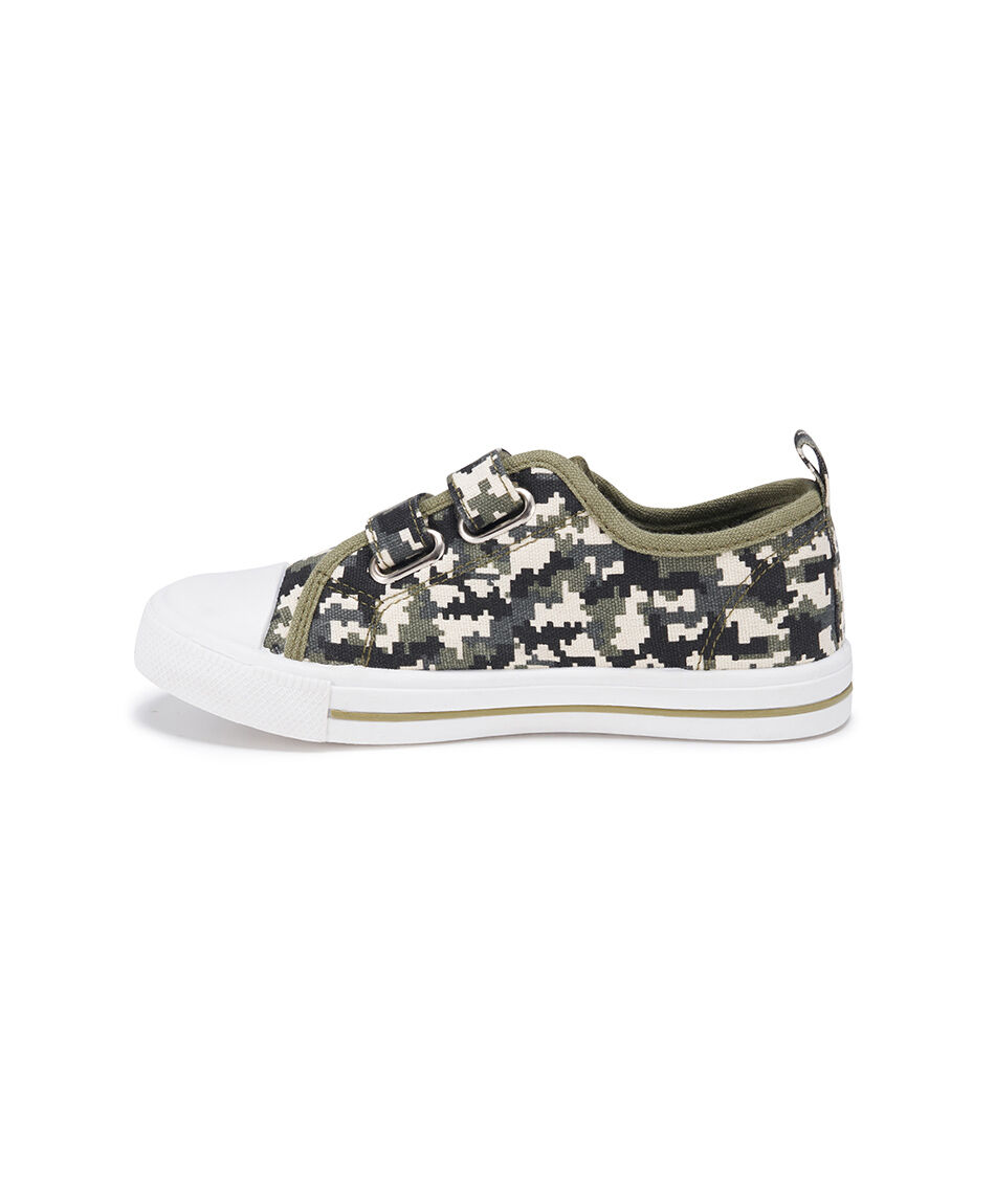 Zapatilla infantil (26 a 31) lona camuflaje