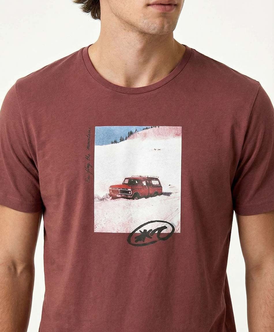 Remera hombre estampado auto
