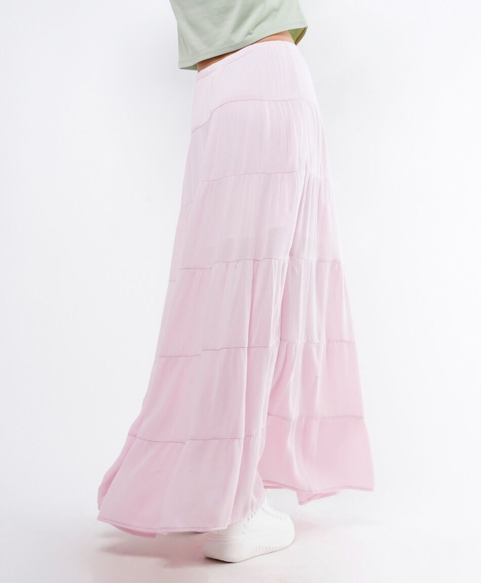 Pollera mujer larga pisos pink