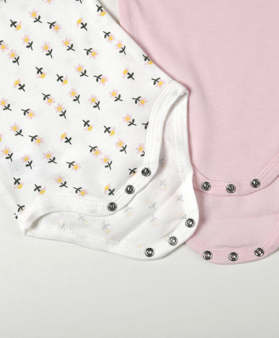 Pack 2 bodies beb&eacute; estampados manga larga