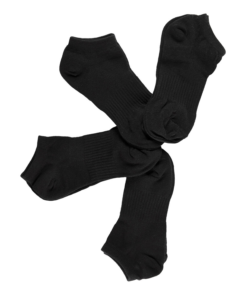 Pack 4 medias hombre cortos negro