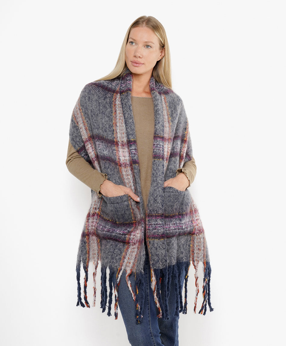 Ruana mujer dise&ntilde;o pockets