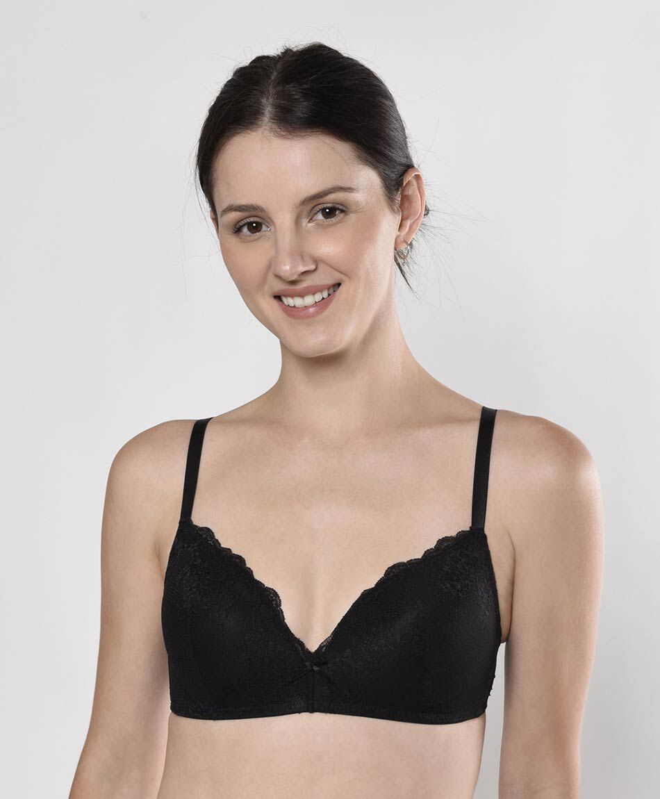 Bralette mujer malla floreada