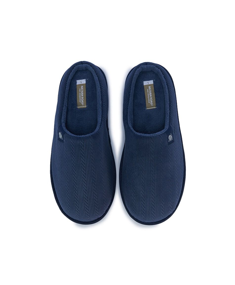 Pantufla hombre cl&aacute;sica azul