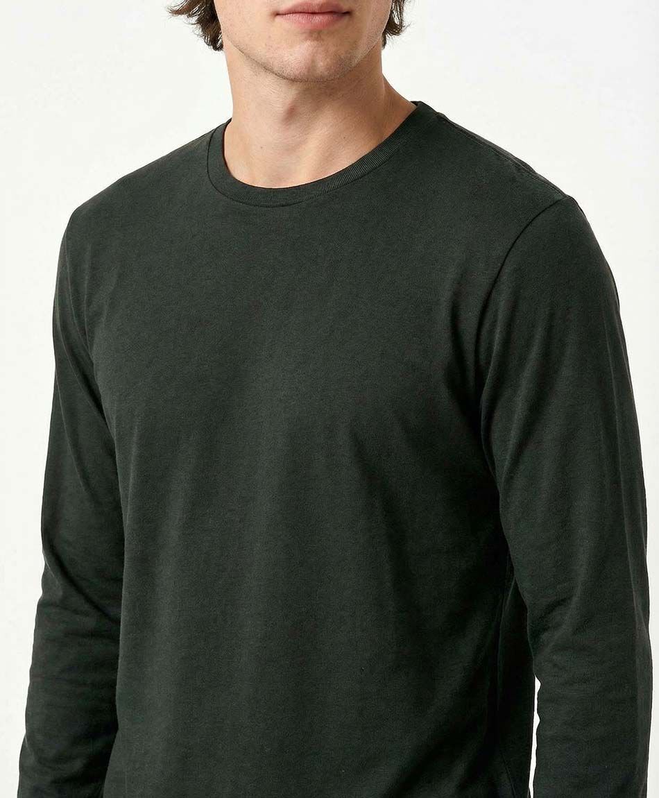 Remera hombre lisa manga larga