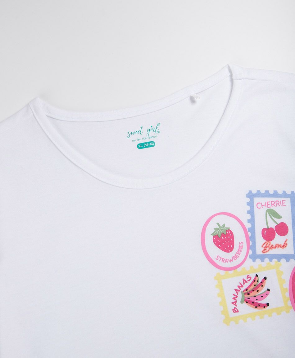 Remera ni&ntilde;a estampillas
