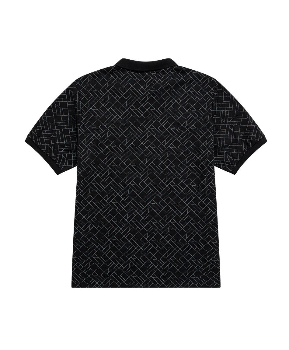 Remera hombre cuello polo negro noche
