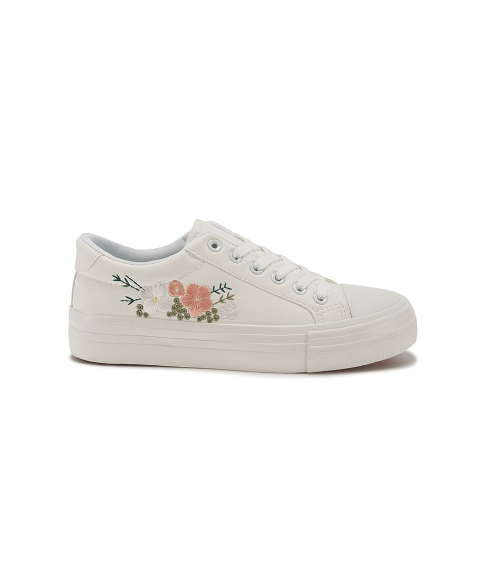 Zapatilla mujer bordada