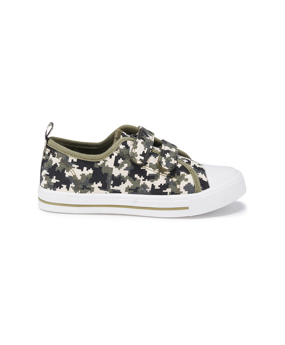 Zapatilla infantil (26 a 31) lona camuflaje