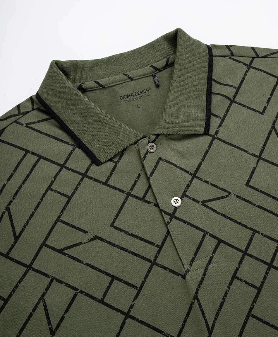 Remera hombre cuello polo green