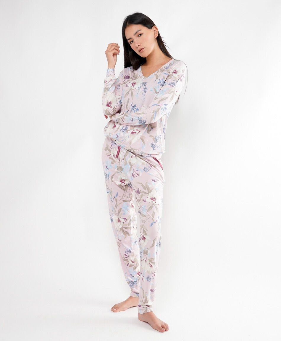 Pijama mujer flores y ramas