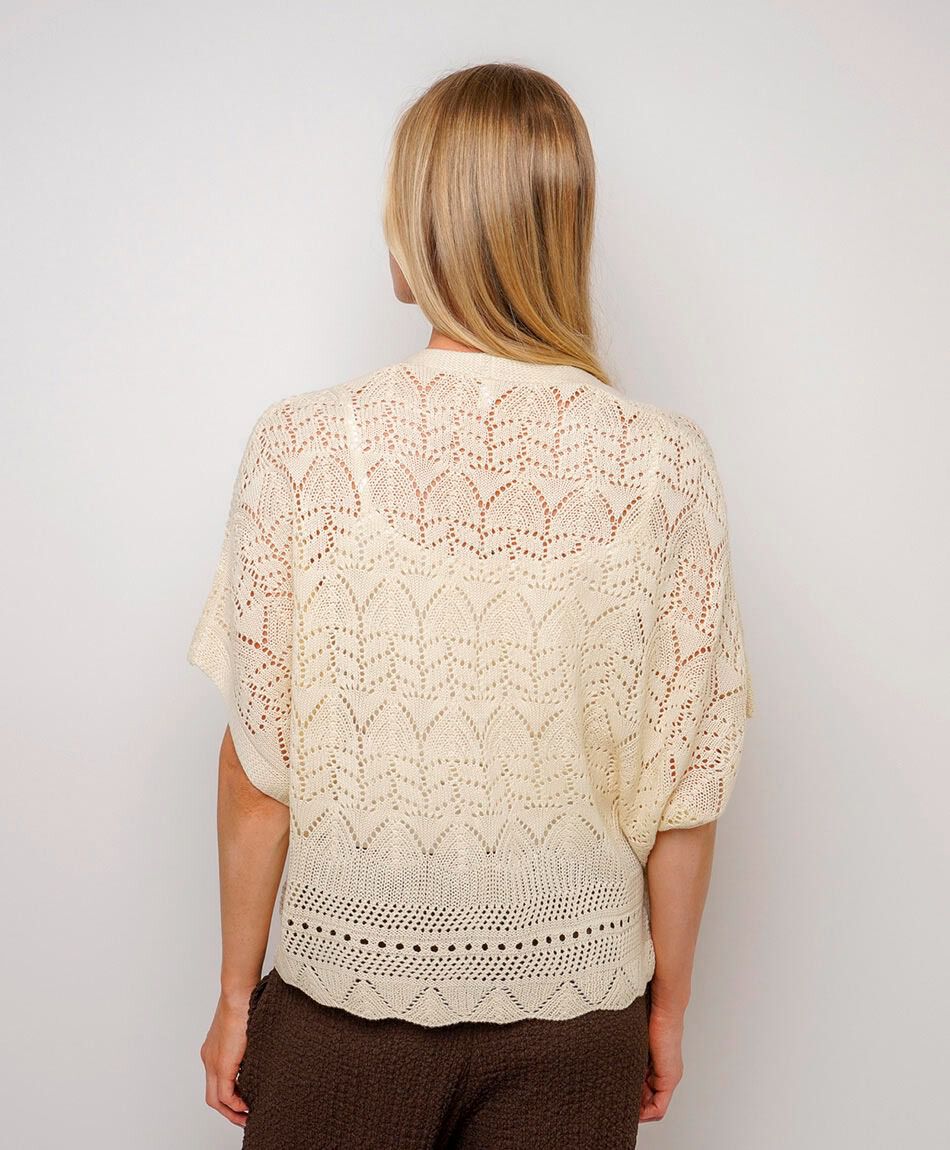 Cardigan mujer calado abierto
