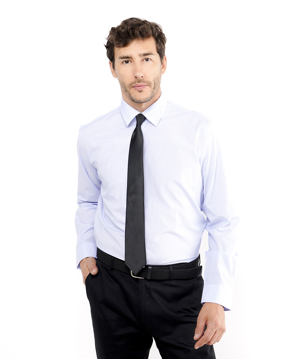 Camisa formal hombre dise&ntilde;o l&iacute;neas verticales