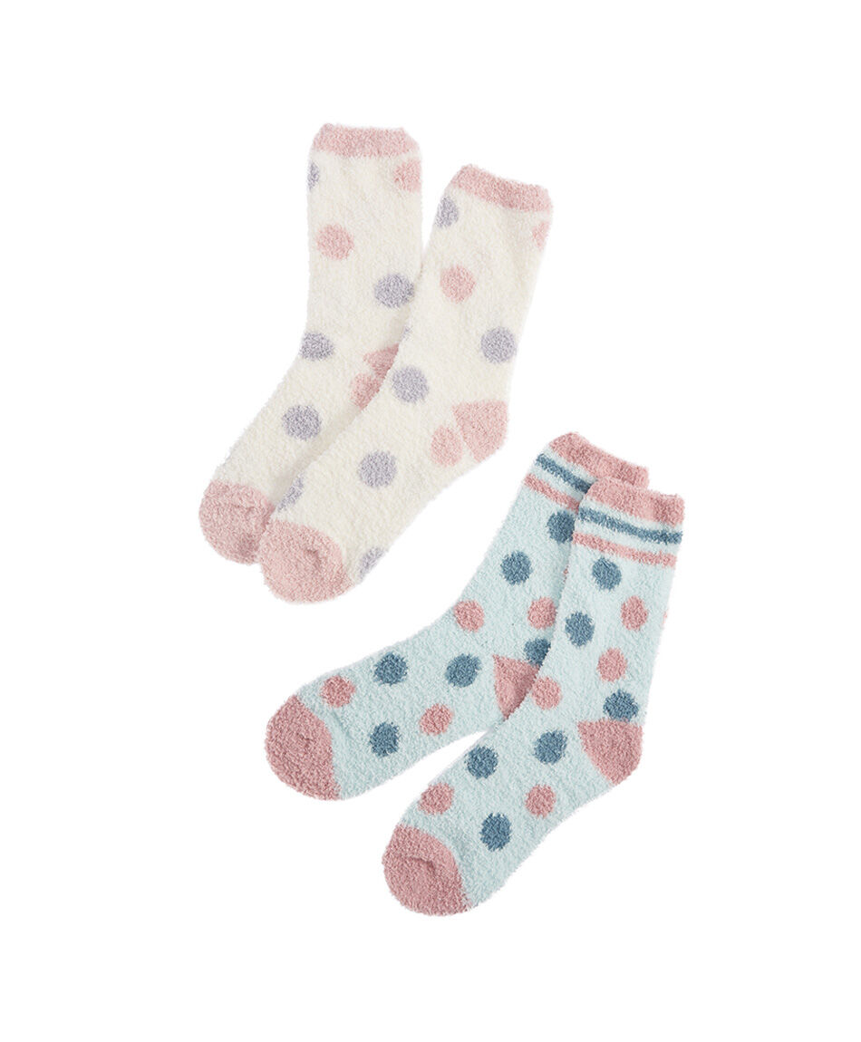 Pack 2 medias mujer invierno puntos