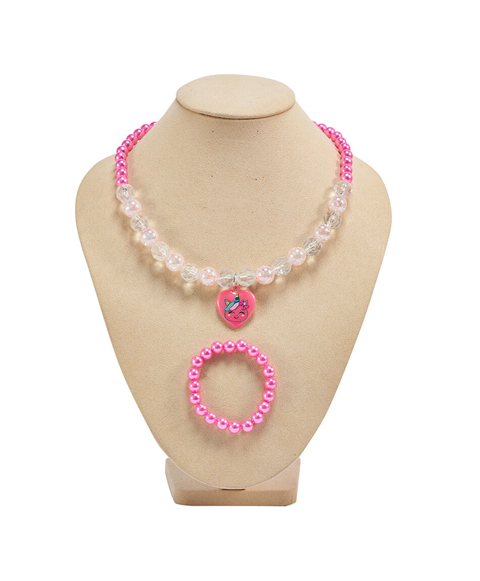 Set collar + pulsera infantil perlas