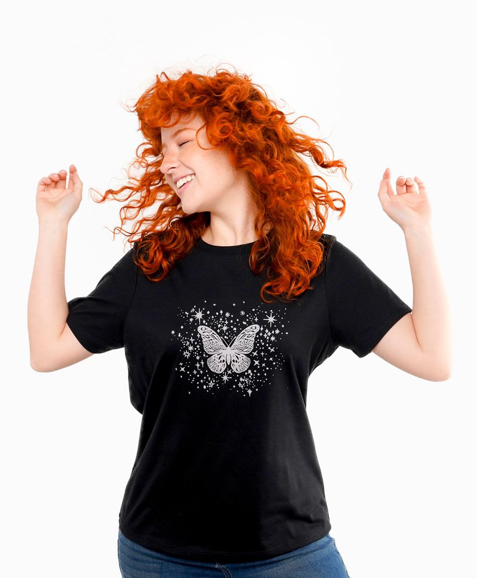 Remera mujer estampado butterfly
