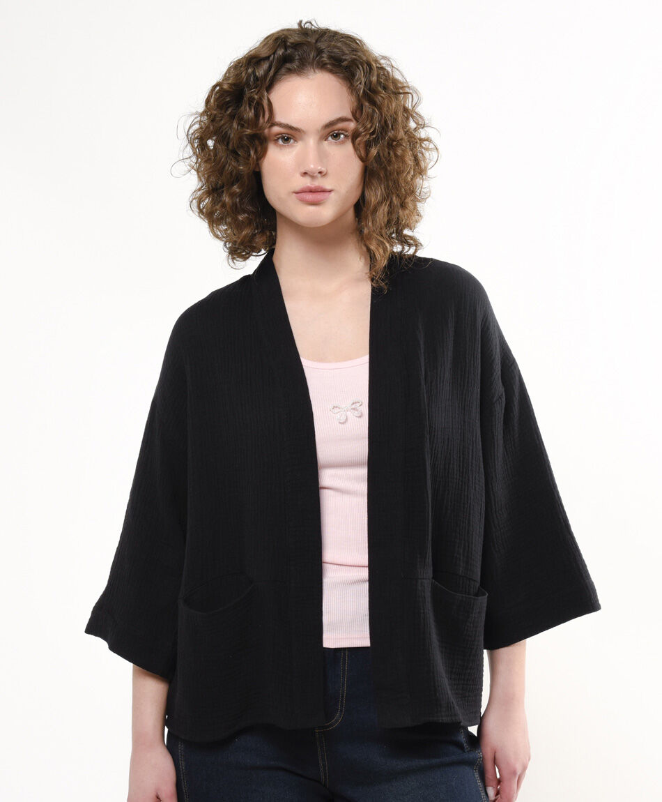 Kimono mujer black