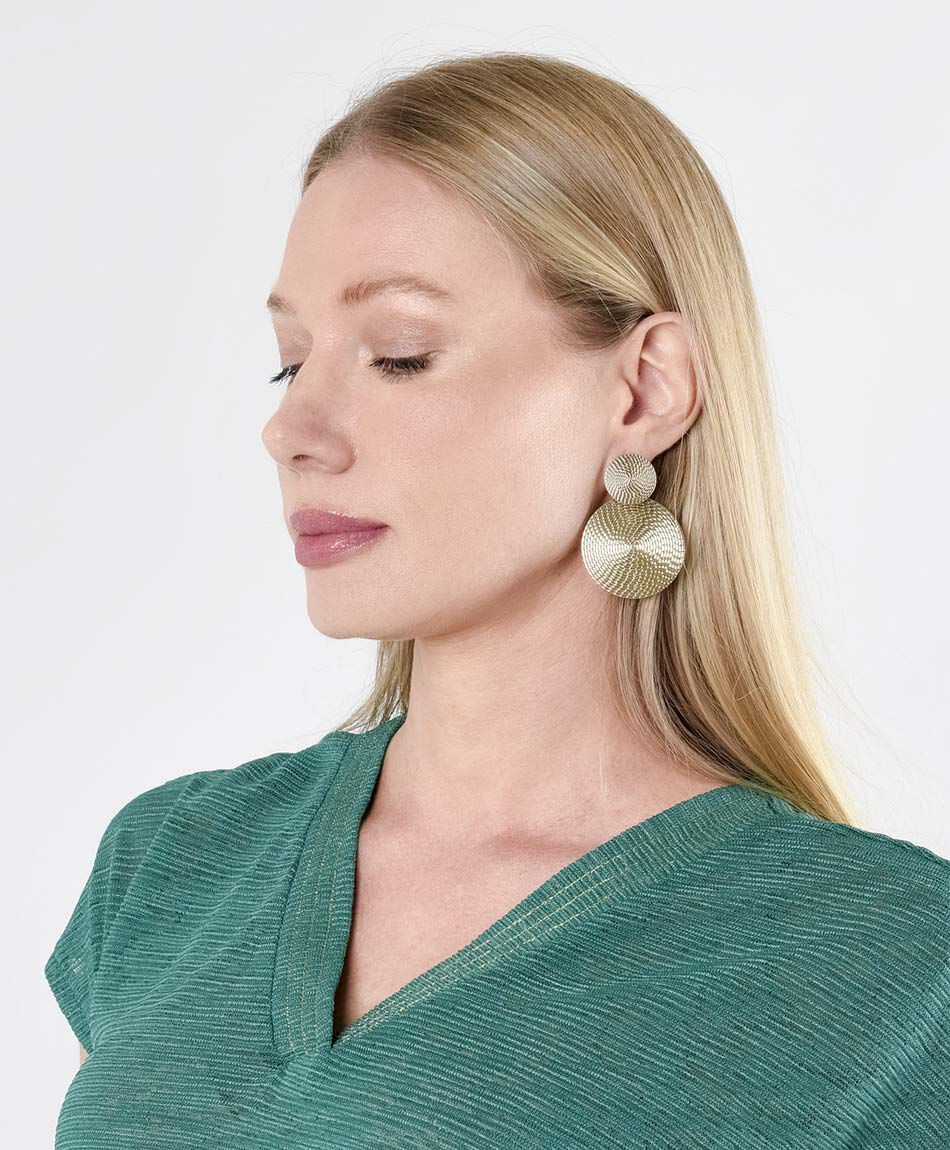 Aros mujer redondos dorados