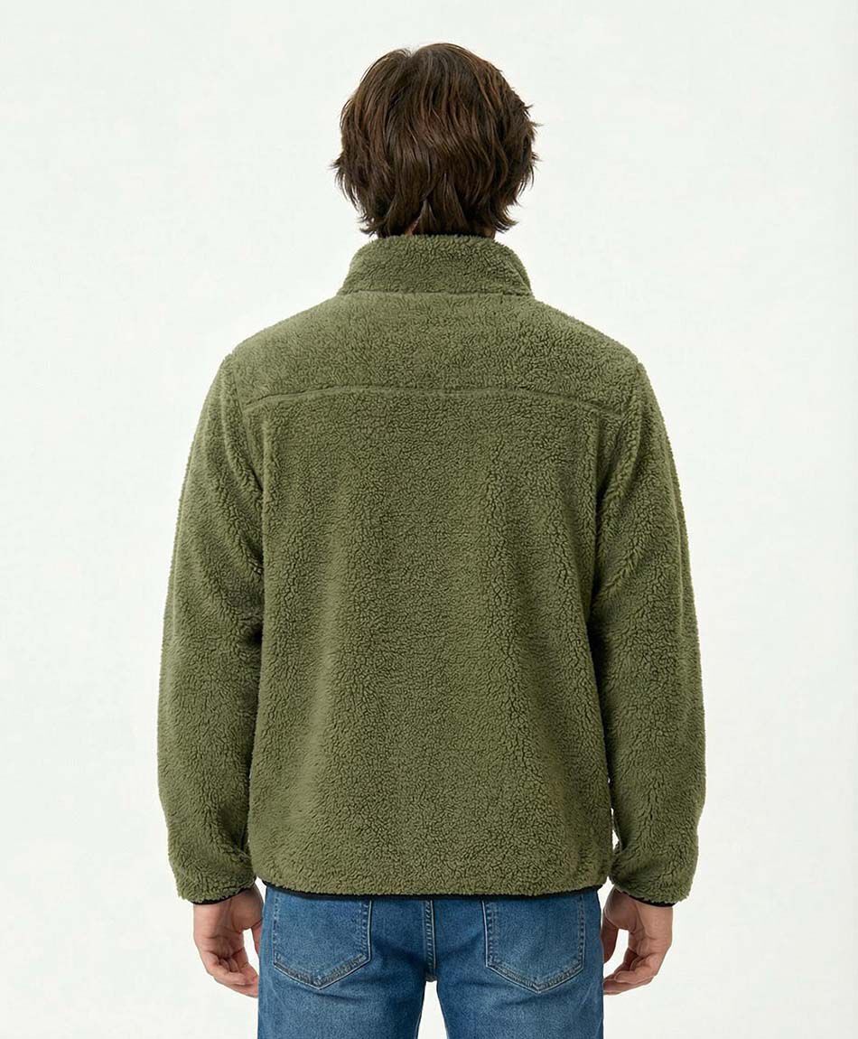 Campera hombre sin gorro verde