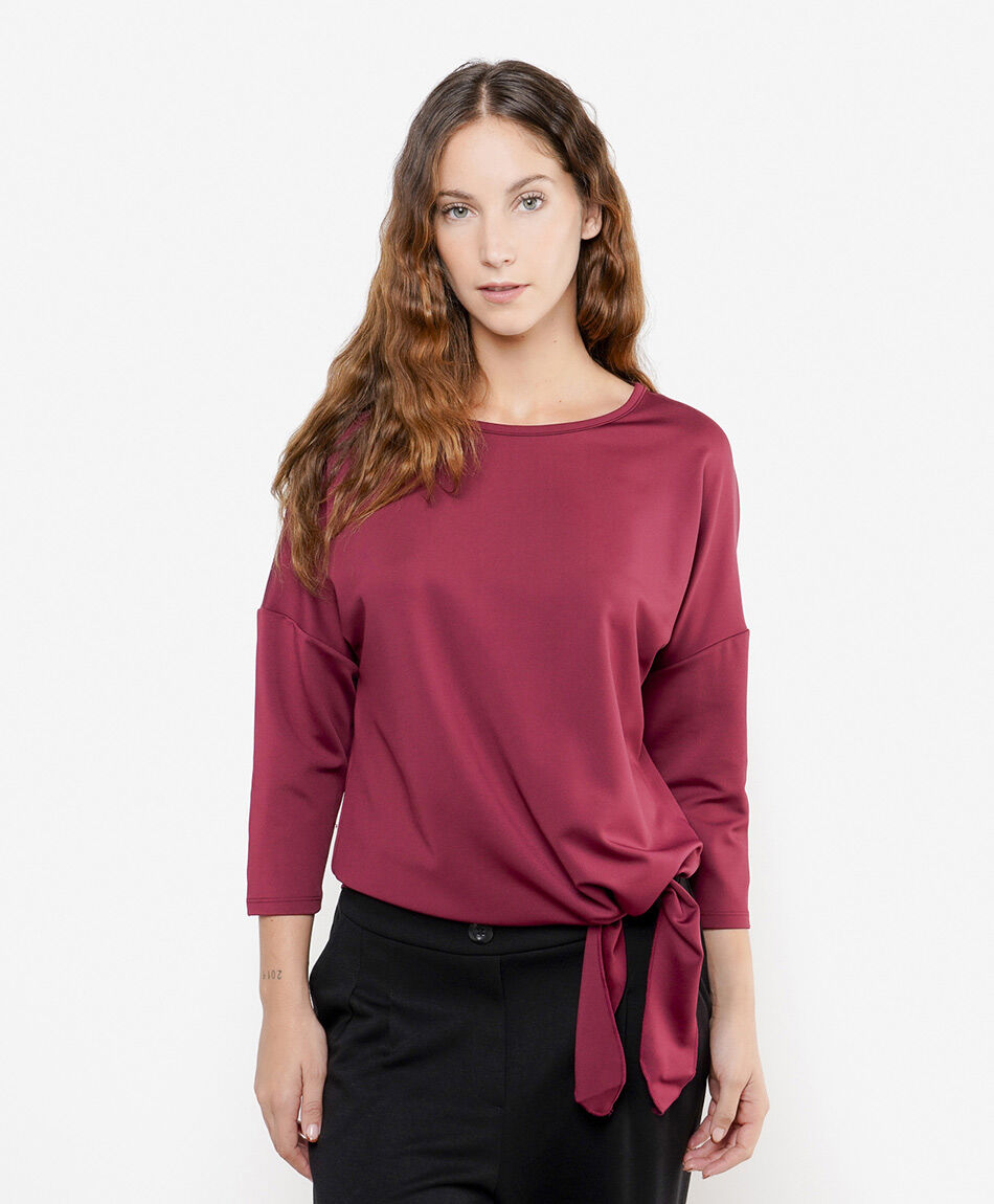Remera mujer nudo lateral