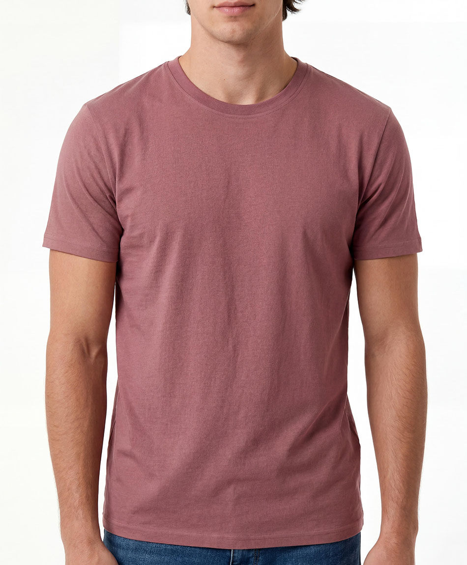 Remera hombre parche manga lisa